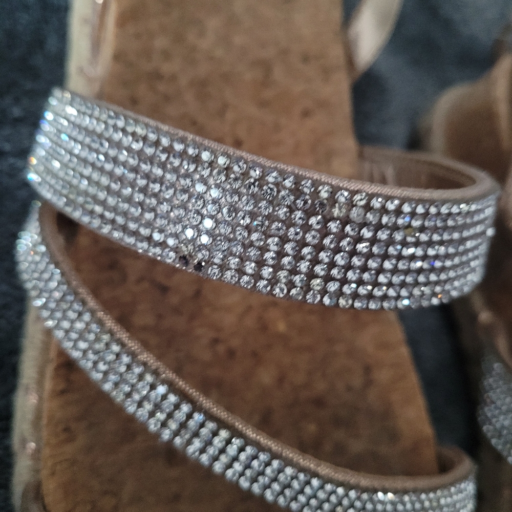 Rhinestone Sandals Size 7.5 - Picture 3 of 6